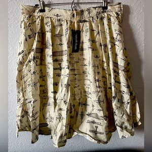100% cotton lined skirt. NWT!! Awesome print. ModCloth.